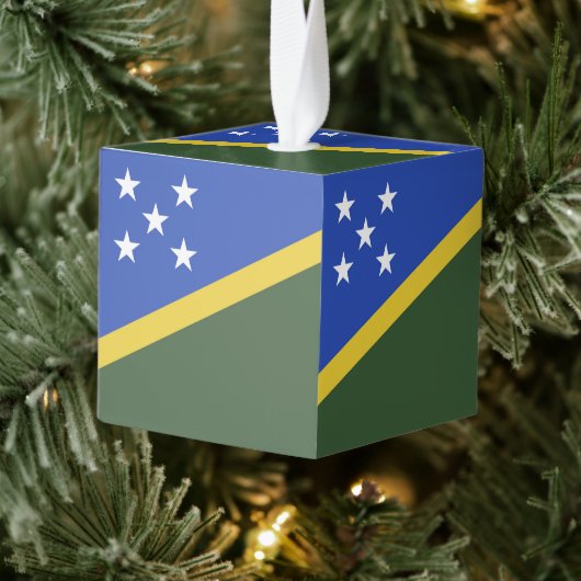 ソロモン諸島国旗 キューブオーナメント (ツリー)