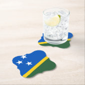 ソロモン諸島国旗 ペーパーコースター (インサイチュ)