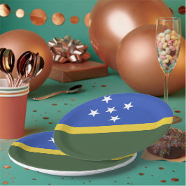 ソロモン諸島国旗 ペーパープレート