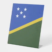 ソロモン諸島国旗 台座サイン (正面)