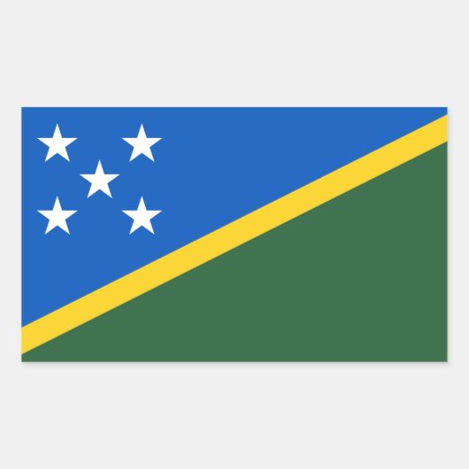 ソロモン諸島国旗 長方形シール (正面)