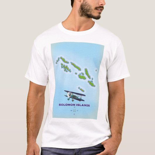 ソロモン諸島地図 Tシャツ (正面)