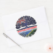 ソロモン諸島島諸島共和国オーストラリア国旗 ラウンドシール (封筒)