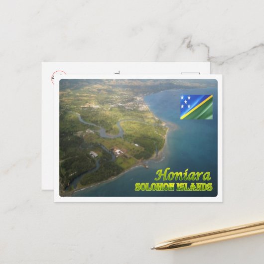 ソロモン諸島 – ホニアラ – 空中表示 – ポストカード (正面/裏面インサイチュ)