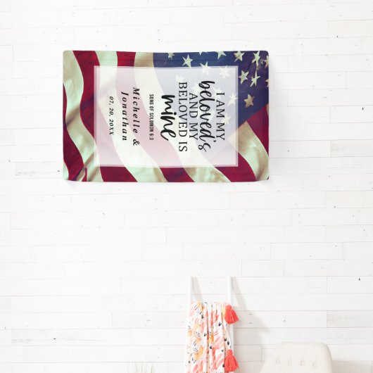 ソロモン・バイブルの歌アメリカ国旗結婚愛国心 横断幕 (インサイチュ)