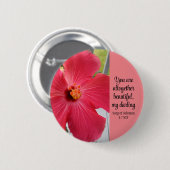 ソロモン・バイブル詩のピンクの花歌の写真 缶バッジ (正面&裏面)