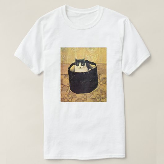 ソロモン・マイジャー・ハットボックスの猫 Tシャツ (デザイン正面)