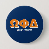 ソロリティと男子学生の社交クラブボタン(ギリシャ文字) 缶バッジ (正面)