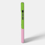 ソロリティライフピンクと緑のイラストレーション Case-Mate iPhoneケース (裏面 / 左)