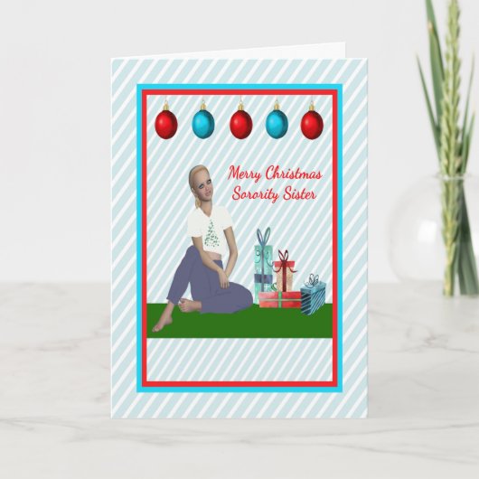 ソロリティ・シスターのクリスマスカード カード (正面)