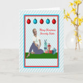 ソロリティ・シスターのクリスマスカード カード (黄色い花)