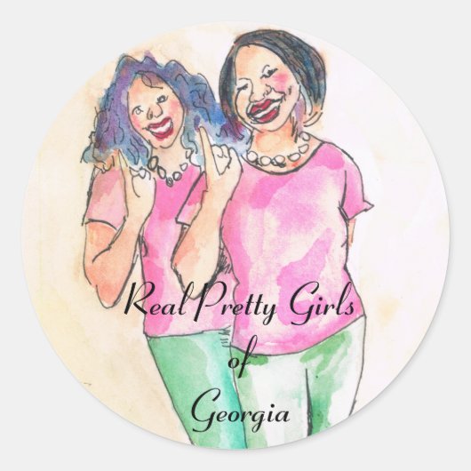 ソロリティ・ライフ・ステッカー ラウンドシール (正面)