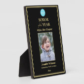 ソロリティ・ロゴ・フォトブラック・金ゴールド フォトプラーク (側面)