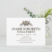 ソロリーカスタムギリシャパーティの招待状トガ 招待状 (スタンド正面)