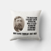 ソローが静かな生活を送る絶望の辞任 クッション (裏面)