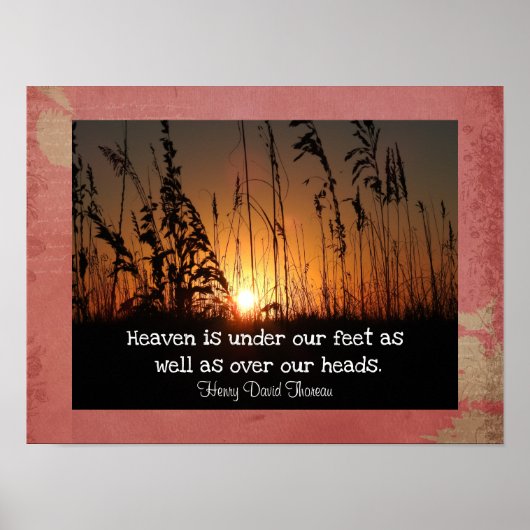 ソローの引用アート ポスター (正面)