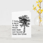 ソローの木々の引用文自然 – 森の中を歩く – H カード (黄色い花)