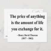 ソロー引用文6a ポストカード (正面/裏面)