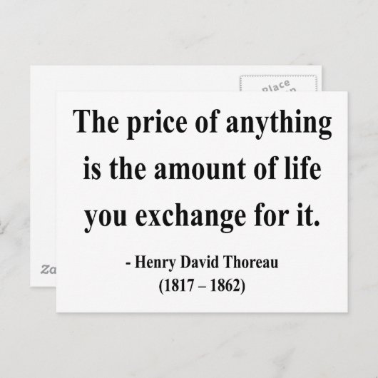 ソロー引用文6a ポストカード (正面/裏面)