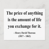 ソロー引用文6a ポストカード (正面)