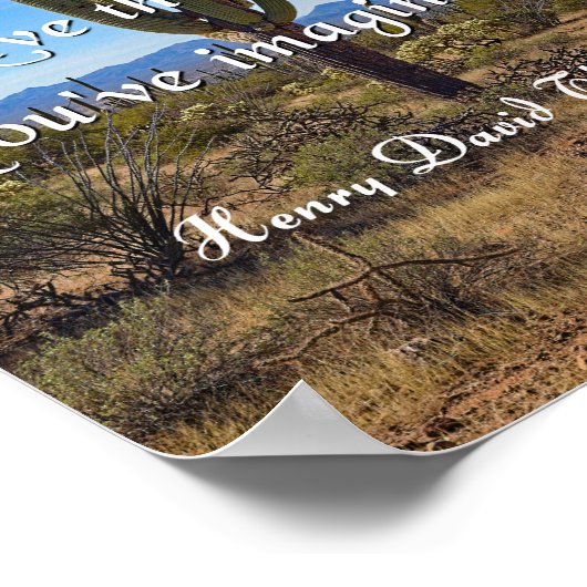 ソロー引用文、自信を持って行く ポスター (角)