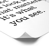 ソロー感動的引用文白黒ポスター ポスター (角)