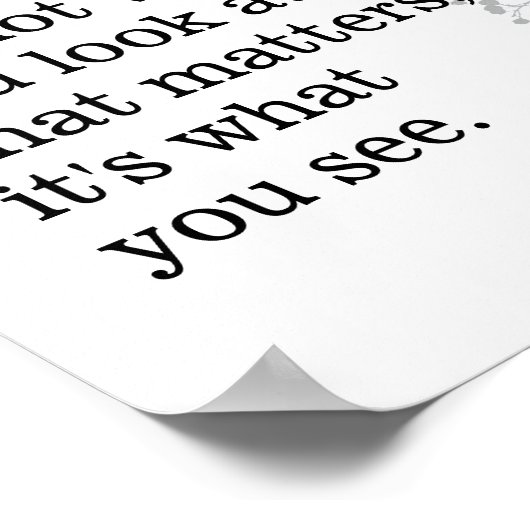 ソロー感動的引用文白黒ポスター ポスター (角)