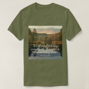 ソロー生産性引用文Tシャツ Tシャツ