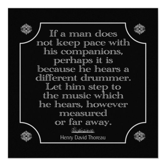 ソロー違うドラマー – アートプリント ポスター (正面)