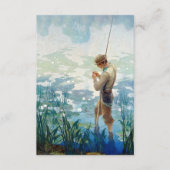 ソロー魚釣りアットワルデン池by N. C. Wyeth エンクロージャーカード (正面)