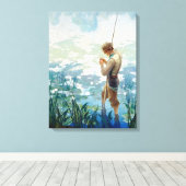 ソロー魚釣りアットワルデン池by N. C. Wyeth キャンバスプリント (インサイチュ (ウッドフロア))