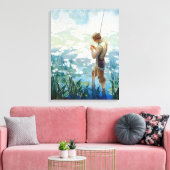 ソロー魚釣りアットワルデン池by N. C. Wyeth キャンバスプリント (インサイチュ (リビング))