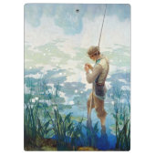 ソロー魚釣りアットワルデン池by N. C. Wyeth クリップボード (裏面)