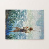 ソロー魚釣りアットワルデン池by N. C. Wyeth ジグソーパズル (横)