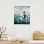 ソロー魚釣りアットワルデン池by N. C. Wyeth ポスター (キッチン)