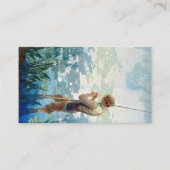 ソロー魚釣りアットワルデン池by N. C. Wyeth 名刺 (正面)