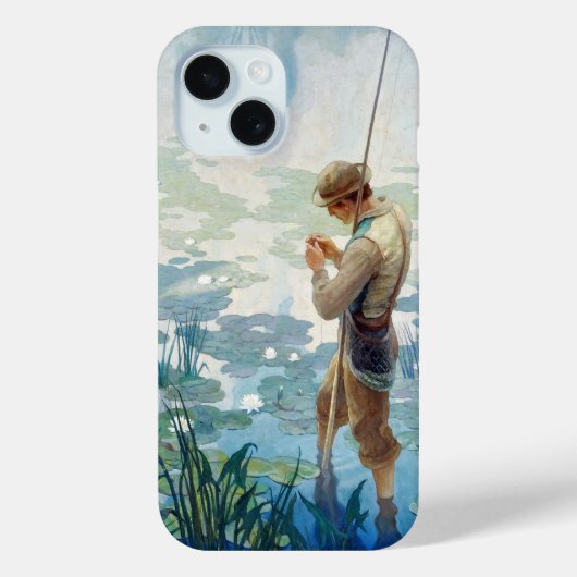 ソロー魚釣りアットワルデン池by N. C. Wyeth Case-Mate iPhoneケース (裏面)