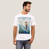 ソロー魚釣りアットワルデン池by N. C. Wyeth Tシャツ (正面フル)
