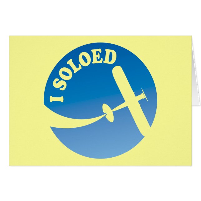 ソロ飛行 & 飛行機 グラフィック (正面横)