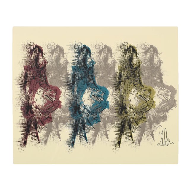 「ソロ」モダンメタルウォールアートx メタルプリント (正面)