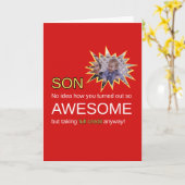 ソンおもしろい素晴らし誕生日カード カード (黄色い花)