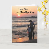 ソンウェディングデイカードサンセットオンビーチ カード (黄色い花)