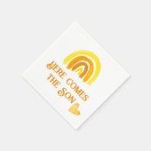 ソンエ来ローサンシャインレインボーベビーシャワー スタンダードカクテルナプキン (角)