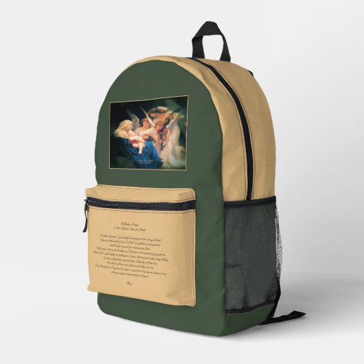 ソンオブエンジェルス母祈りの言葉 プリントバックパック (裏面右端)