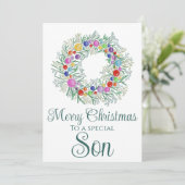 ソンカラフルクリスマスリース シーズンカード (スタンド正面)