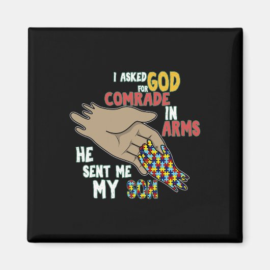 ソンキッドオティシストパズルピースクールオティスアワレネス マグネット (正面)