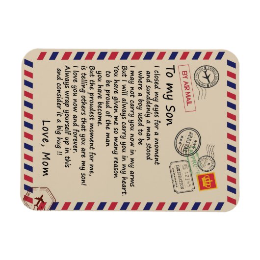 ソンギフト|お母さんから息子への愛の手紙 マグネット (横)