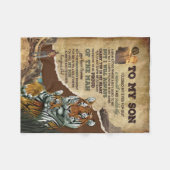 ソンギフト |パパからの息子への手紙 フリースブランケット (正面(横))