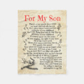 ソンギフト|息子様、ご加入頂きありがとうございます フリースブランケット (正面)