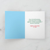 ソンクリスマスカード雪だるまパインコーンノーズ シーズンカード (内部)